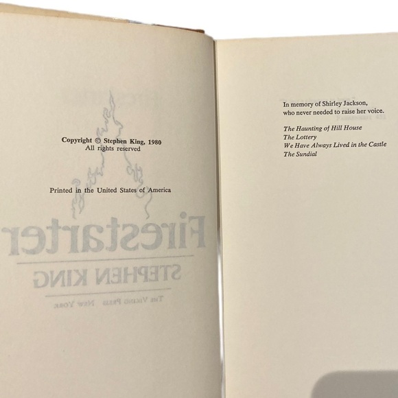 🔥FIRE-STARTER - By Stephen King - Hard Cover - Picture 5 of 8